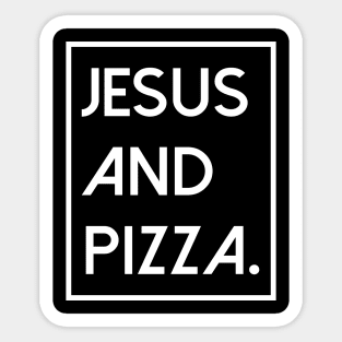 jesus-christ-team jesus- religious - gift - Jesus and pizza Sticker